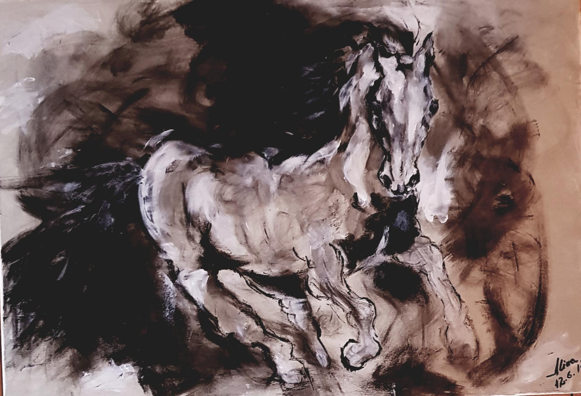 ArteDiAlina.com painting: escaping from hell